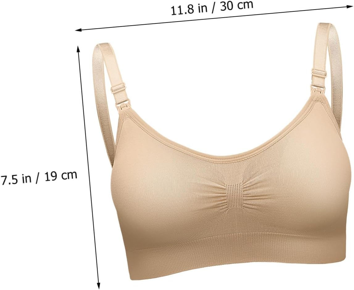 BESTYASH 3Pcs Nursing Bras Breastfeeding Bras Maternity Nursing Bras Pregnancy Pumping Bras Moms Bras with Extenders Size M image number 6