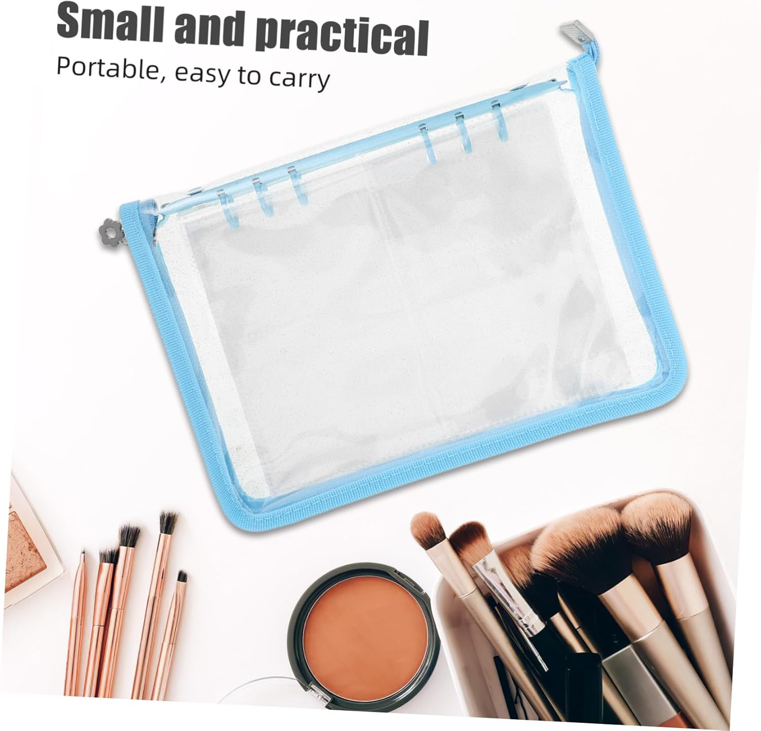 Toyvian Transparent Earring Organizer Travel Case with Lightweight Portable Jewelry Storage Book with Thick Material Space-Saving Layout for Necklaces Bracelets and Earrings image number 1