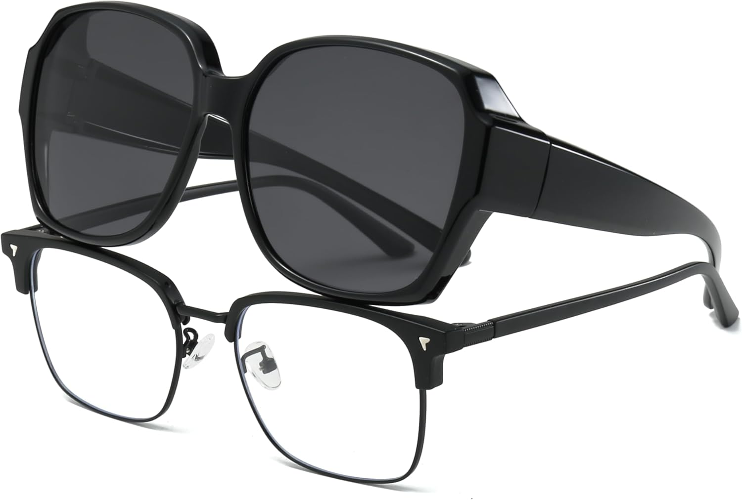 Duduma Oversized Sunglasses over Glasses for Women - Polarised Fit over Sunglasses for Glasses Wearers Men & Women with UV400 Protection Wrap around Driving Shades