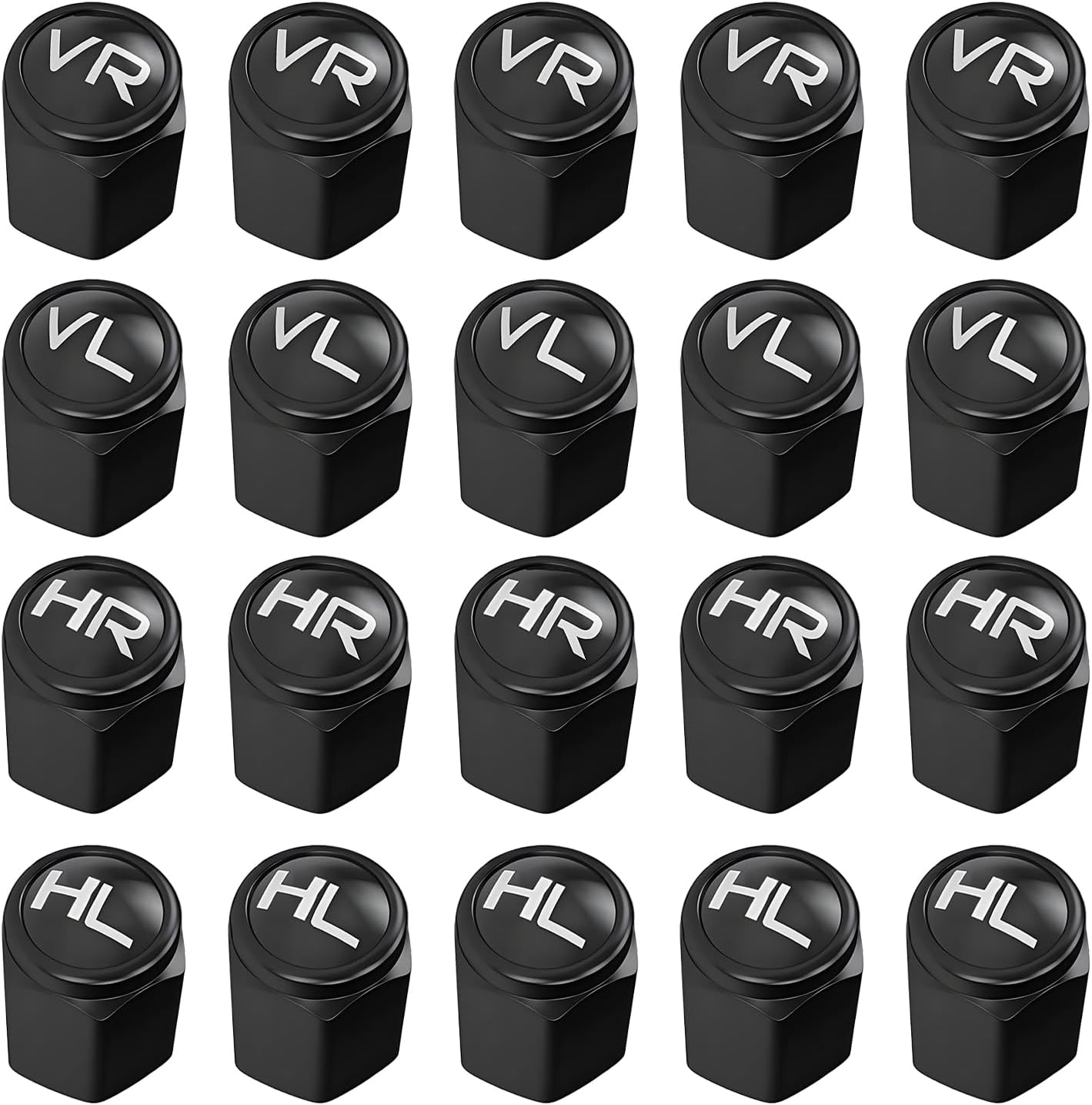 Pack of 20 Valve Caps with Labelling, Valve Caps for Car Tyres, with Seal, Suitable for Cars, Motorcycles, Bicycles image number 3