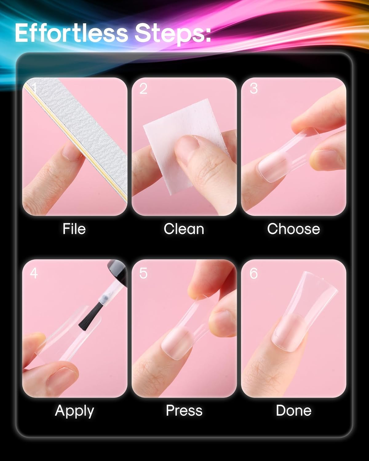 120PCS Full Cover Duck Tips | Half Matte Duck Nail, Clear Natural Fan Flare Crystal Duck Feet Styel for Wide French False Nail Extension, Full Cover Nails Professional - Y2K Designs(12 Size) image number 4