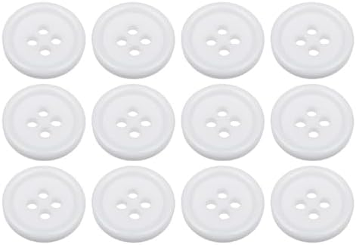 Pack of 24 Dark Blue Sew on 15Mm round Buttons Flat 4 Holes 24L 24 Ligne image number 4