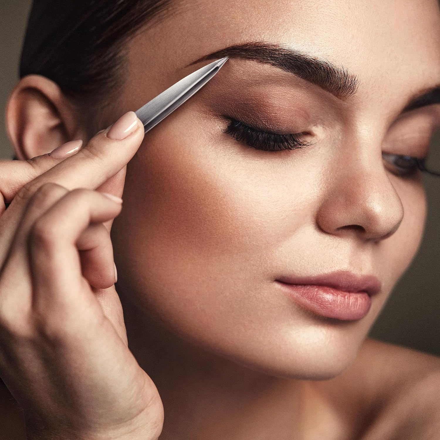 By MILLY Pointed Tweezers | High Carbon Stainless Steel Needle Nose | Fine Point Precision Hair Removal | Perfectly Aligned & Hand-Filed Sharp | Silver image number 1