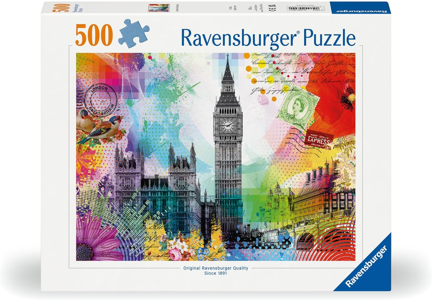 Ravensburger - London Postcard Puzzle 500 Piece Jigsaw for Adults and Teens, Iconic Landmark, Fun and Challenging image number 1