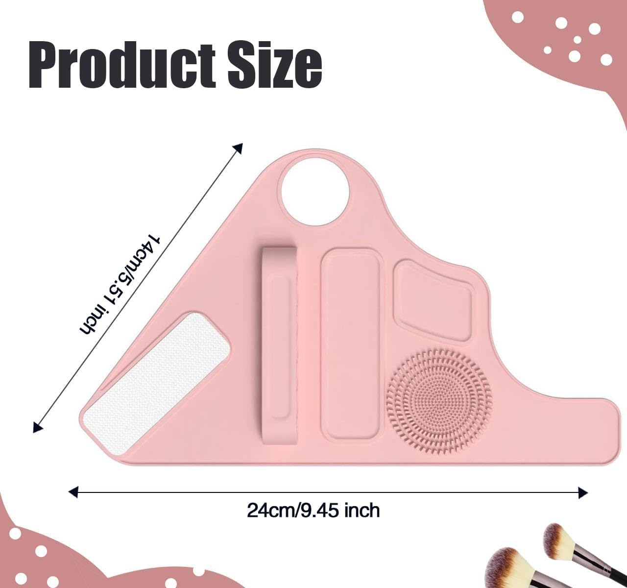 PAIKIUU Silicone Makeup Hand Strap, Adjustable Hand Strap for Blending Palettes, Auxiliary Tool Organization for All Kinds of Makeup Brushes and Foundation Mixing, Pink, Silicone Make-Up Wrist Strap