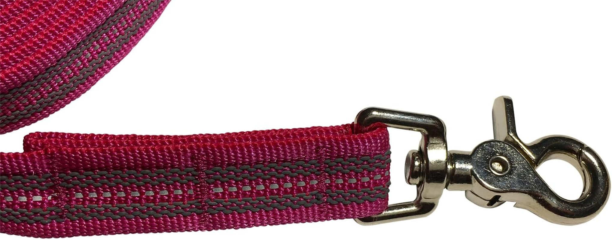 DOGS and MORE - Rubberised Recall Lead/Search Lead/Field Lead with Reflective Strips => 3 Metres (Without Hand Strap) - Orange, Blue or Purple image number 1