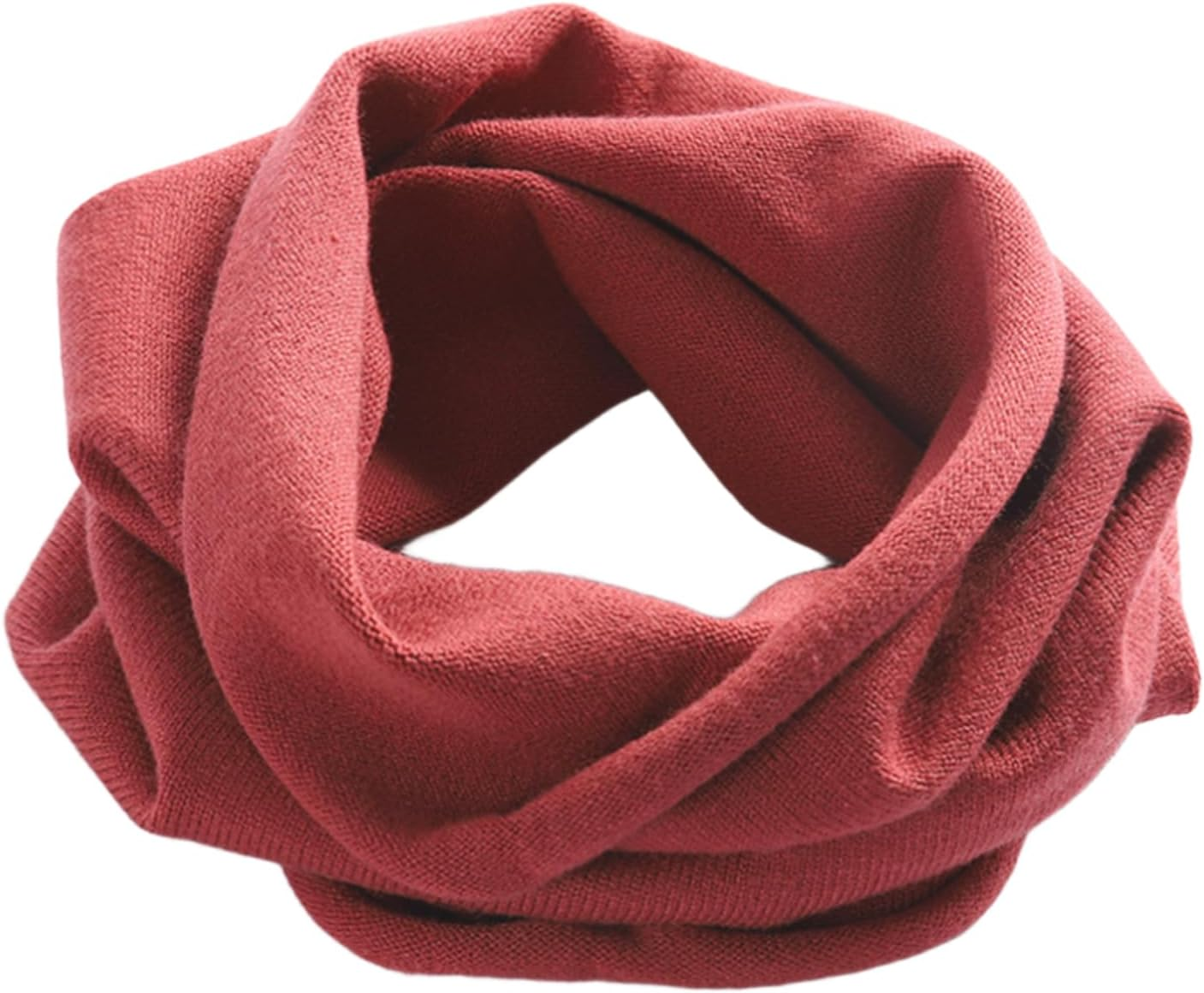 YWTAENOH 100% Cashmere Knitted Loop Scarf Warmer Cold Weather Neck Gaiter Soft Chunky Scarf for Men and Women