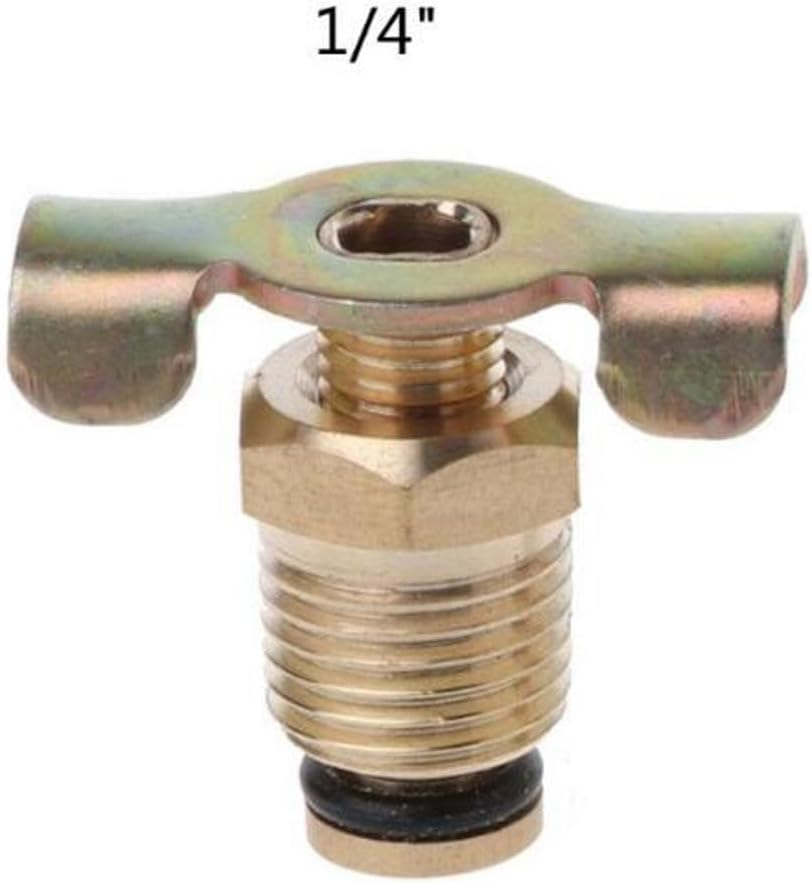 #N/A Brass Air Compressor Tank Drain Valve Air Compressor Drain Valve 1/4" NPT Kit image number 2