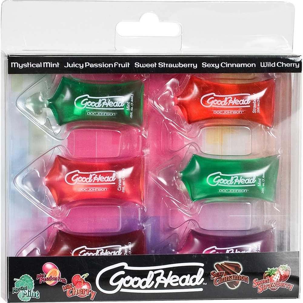 Doc Johnson Goodhead, Variety Pack of 5 Flavors, 1-Ounce Bottles in 5-Count Package, Oral Delight Gel image number 1