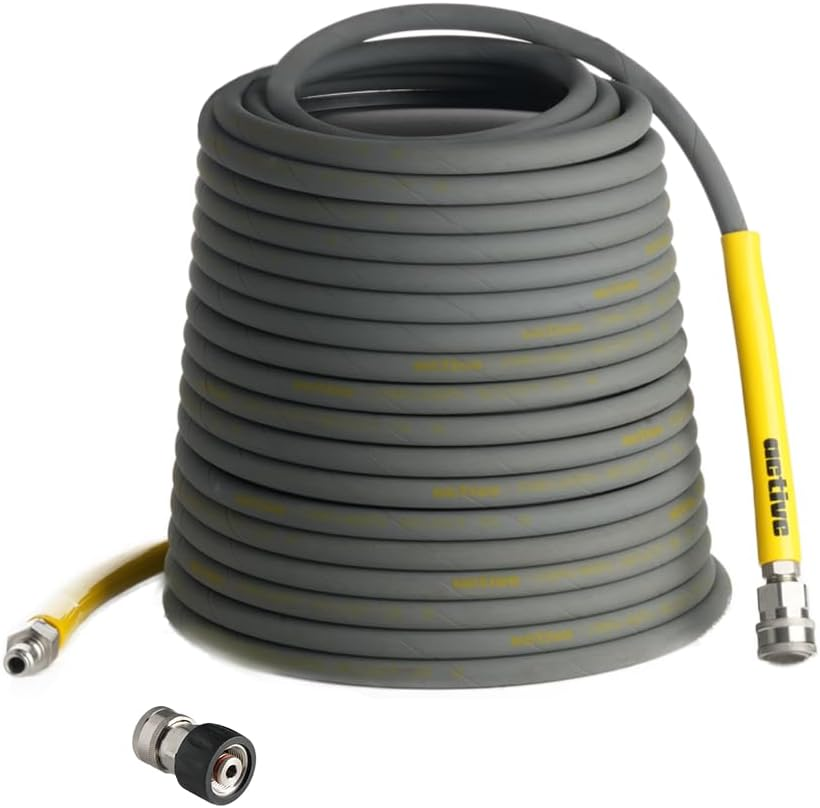 ACTIVE Pressure Washer Hose 50 Ft 5/16" - Kink Resistant Steel Braided Power Washer Hose for All Electric & Gas Pressure Washers, Flex Hose W/Max 4000 PSI & 12 GPM at a Peak Temperature of 212F image number 5