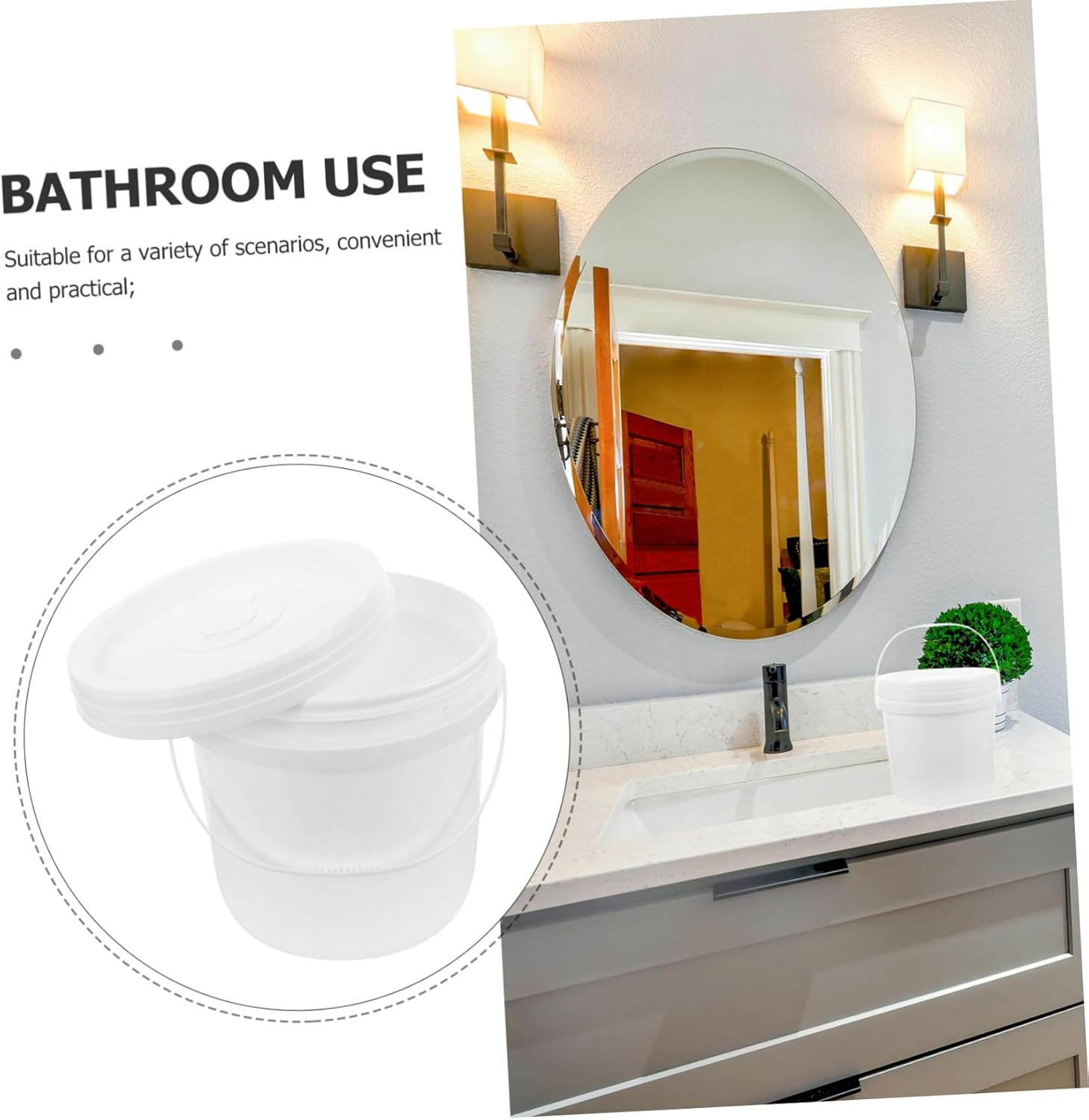 Portable Kitchen Tissue Box Holder Wipes Bucket for Bathroom Nappy Wipe Holders image number 2