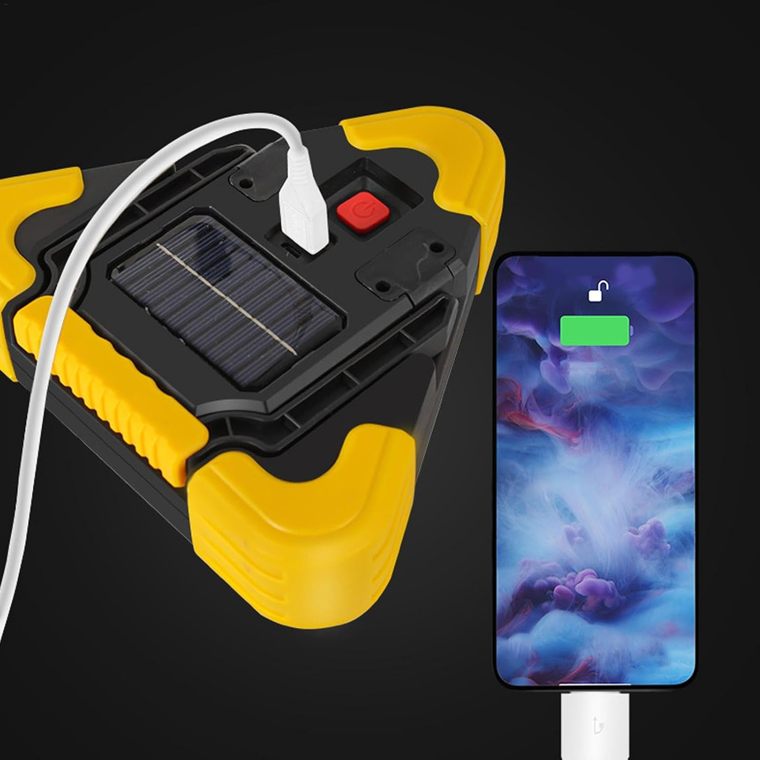 LED Triangle Lights,Multifunctional Solar Car Warning Triangles - Portable Safety Triangle with 4 Modes, Warning Light for Trucks, Vehicles, Accident Repairing, Hazard image number 4