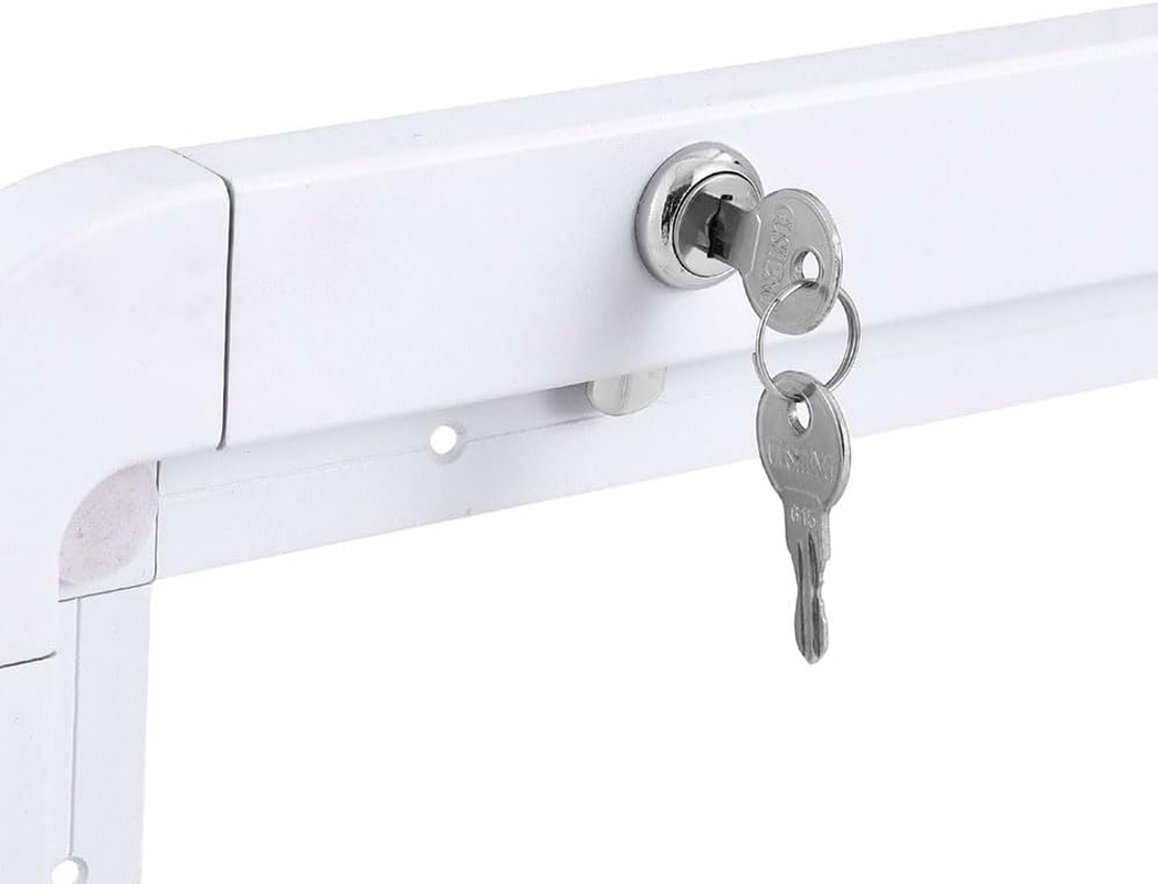 Weisshorn Caravan Table 800 X 450Mm Camping Motorhome Folding Lockable White image number 3