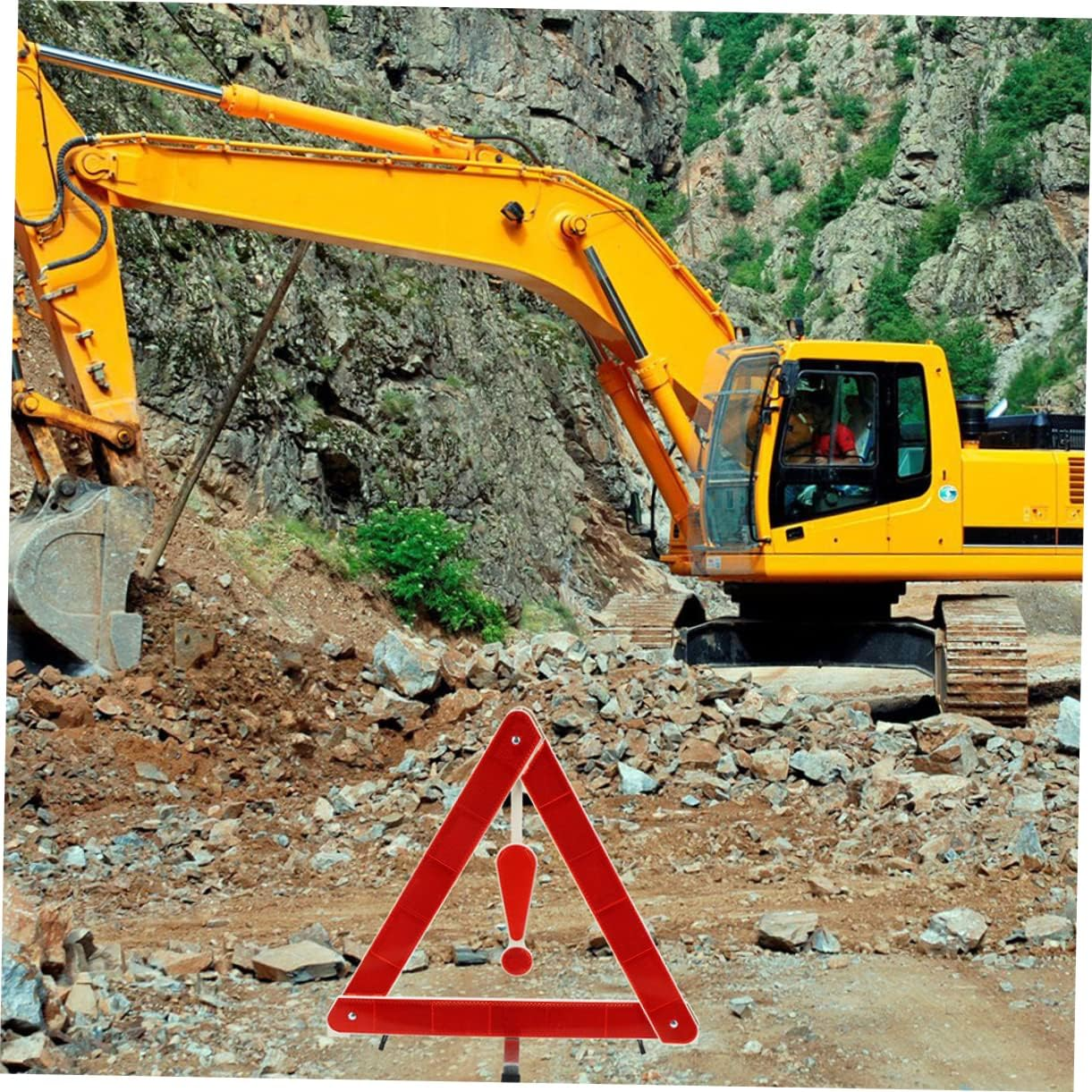 CANIGHT Stable Triangle Design Plastic Material Road Construction Use Warning Sign Car Safety