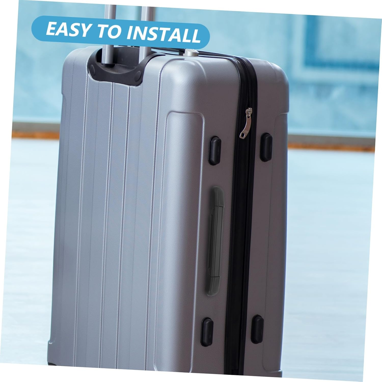 WESIEVYA 12Pcs Black Plastic Luggage Replacement Handles Ergonomic Lightweight Suitcase Grip Straps for Travel Case Backpack Wrap Handles Easy Install Accessories for Bag Repair image number 6