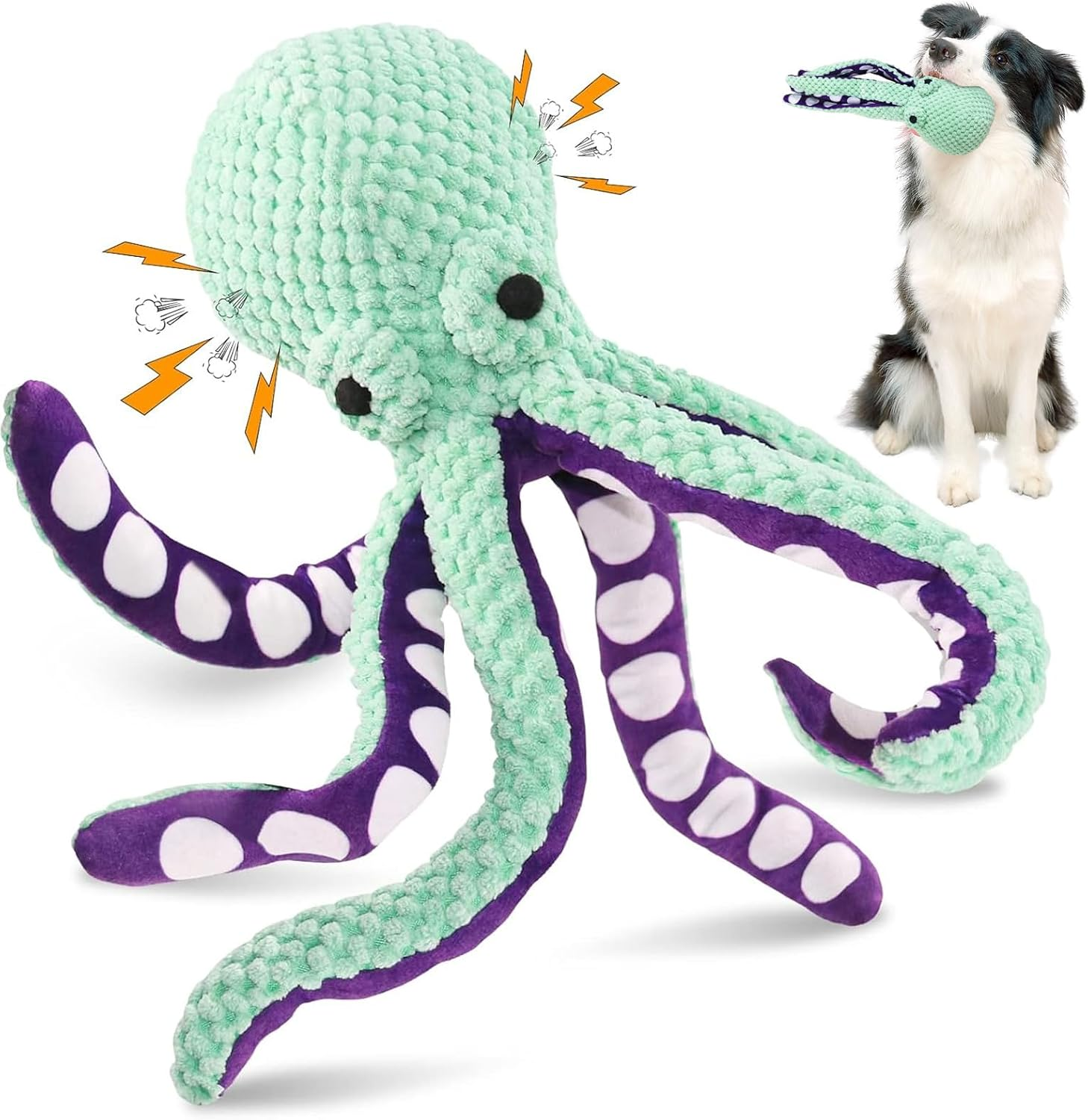 Dog Toy Soft Large, Lnteractive Plush Chew Pet Toy with Built-In Squeaker & Crinkle Sound, Puppy Enrichment Toys for Small, Medium and Large Dogs, Everyday Play, Training Rewards and Pet Gifts image number 2