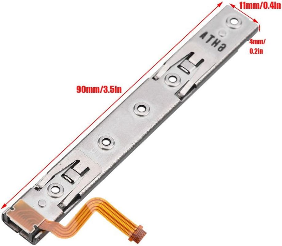 Bewinner L/R Slider Replacement Parts, Left & Right Slider with Flex Cable Repair for Switch Console Metal Slider for Switch(R) image number 1