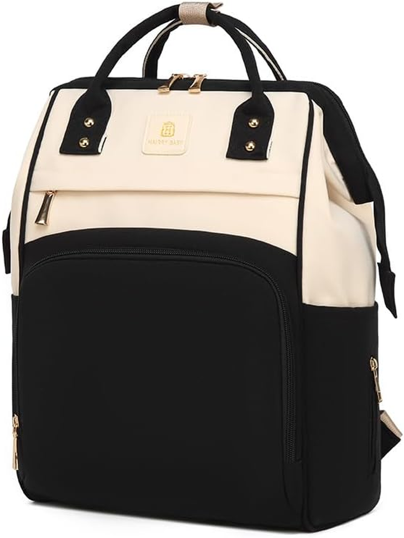 Diaper Bag Backpack Mommy Nappy Changing Bag Waterproof Travel Bags for Women - Black image number 3