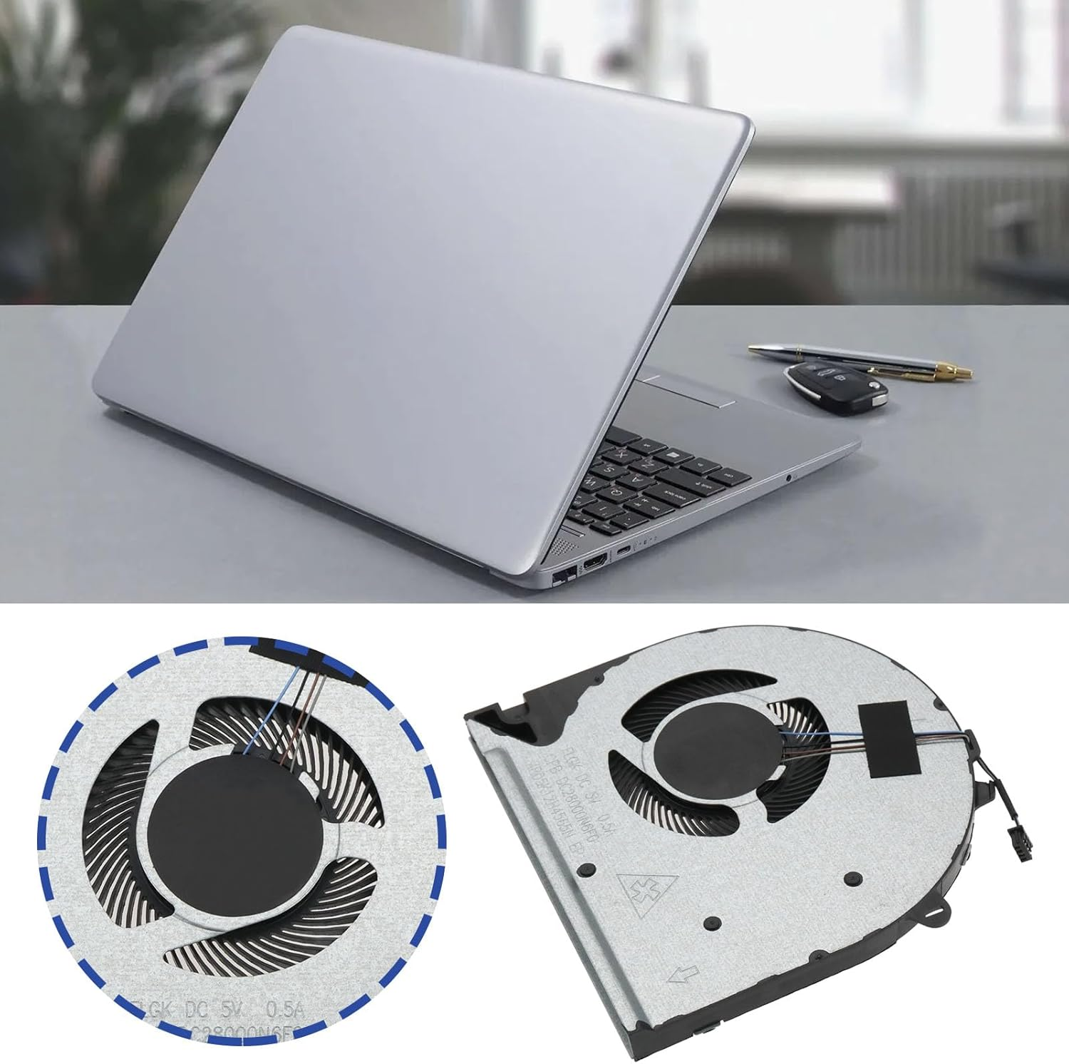 Laptop Cooling Fan Replacement Computer CPU Fan L52034-001 Compatible with HP 250 G8 G9 255 G8 255 G9