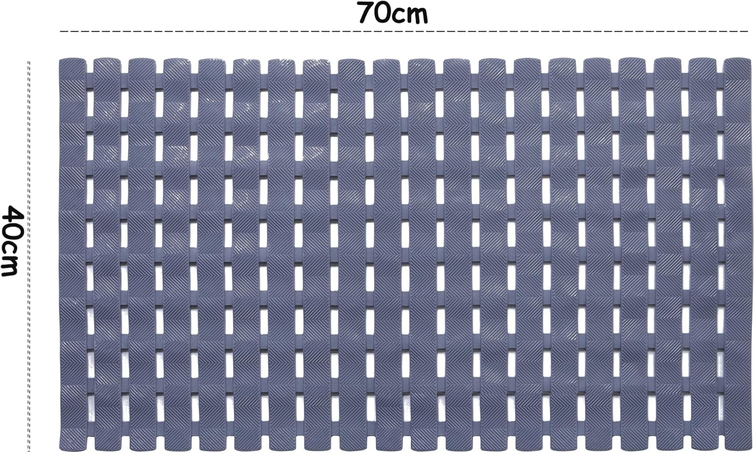 Mumoo Bear Non Slip Shower Pad, Bath Tub Shower Mat, Pet Dog Bathing Non-Slip Mat, Dog Bath Mat, Quick Drain Bathtub Mat with Suction Cups & Drain Holes for Bathroom, 27.1X15.7 Inch Grey image number 4