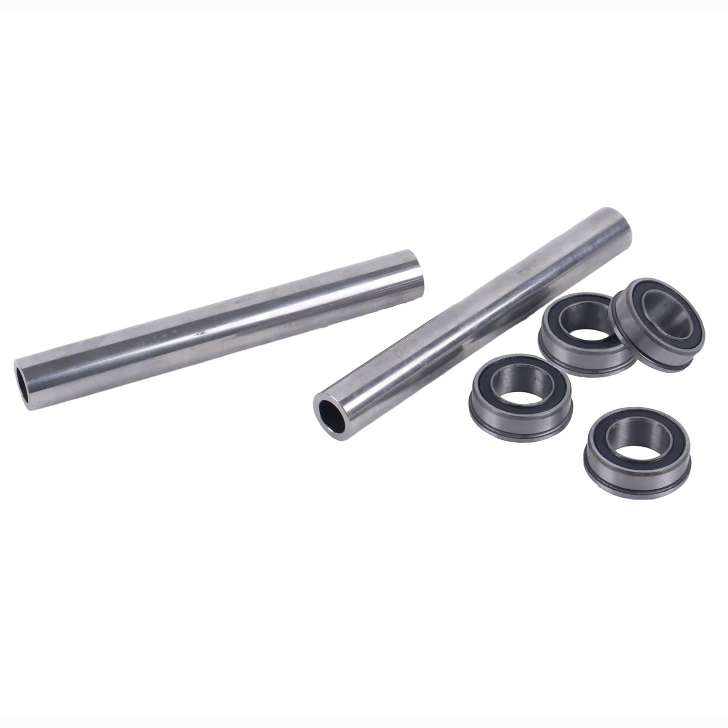 DVPARTS New 2X Stainless Steel Front Wheel Axle & Bearing Conversion Kits Compatible with Husqvarna 6" Wheel Sleeves Z242F Z246 Z246I Z248F Z254 Z254F Z254I EZ4824 RZ4621 RZ4824F RZ5424 RZ5426 Rz54I