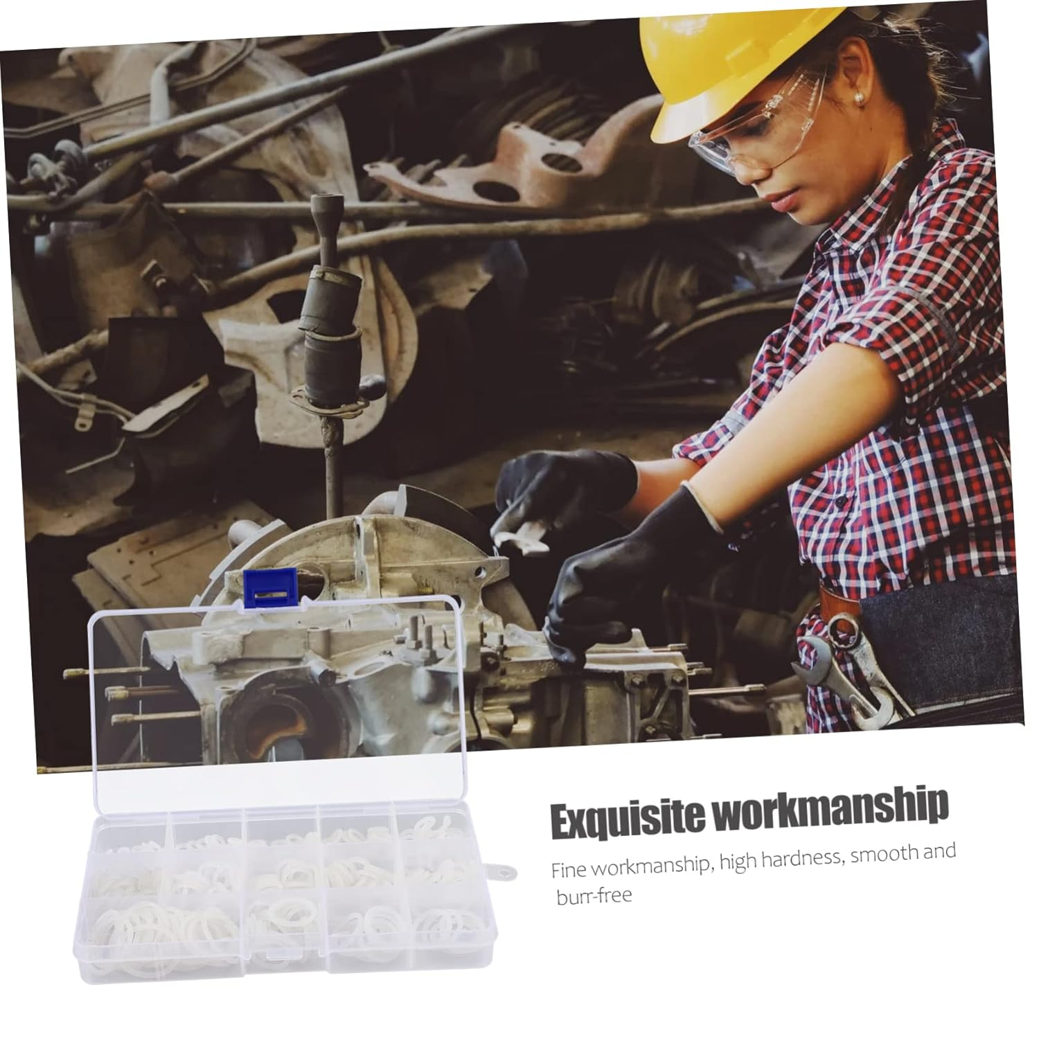 260Pcs O-Ring Set Silicone O Ring Rubber O Rings Automotive S Gasket Seal Ring O- Ring Sealing Gasket Washer Plumbing Kit Appendix White Nylon Small image number 3