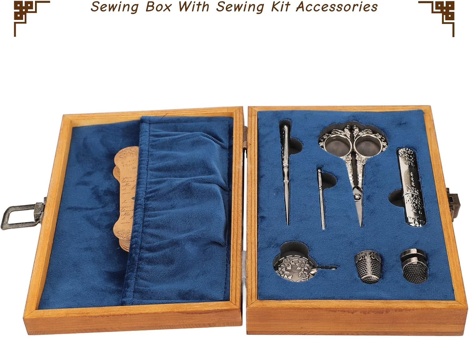 Gugxiom Vintage Embroidery Scissors Set, Stainless Steel Sewing Tools Complete Set, Beautiful and Practical Gift Box Packaging, for Mother'S Day, Birthday Gift (Silver) image number 6