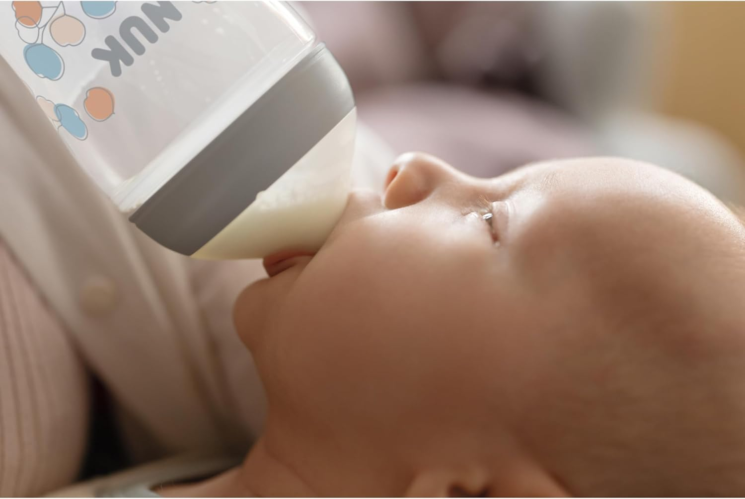 NUK Perfect Match Starter Set | 0+ Months | 4 X anti Colic Baby Bottles, Dummies, Bottle Brush, Drying Rack & More | Rainbow | 13 Count image number 3