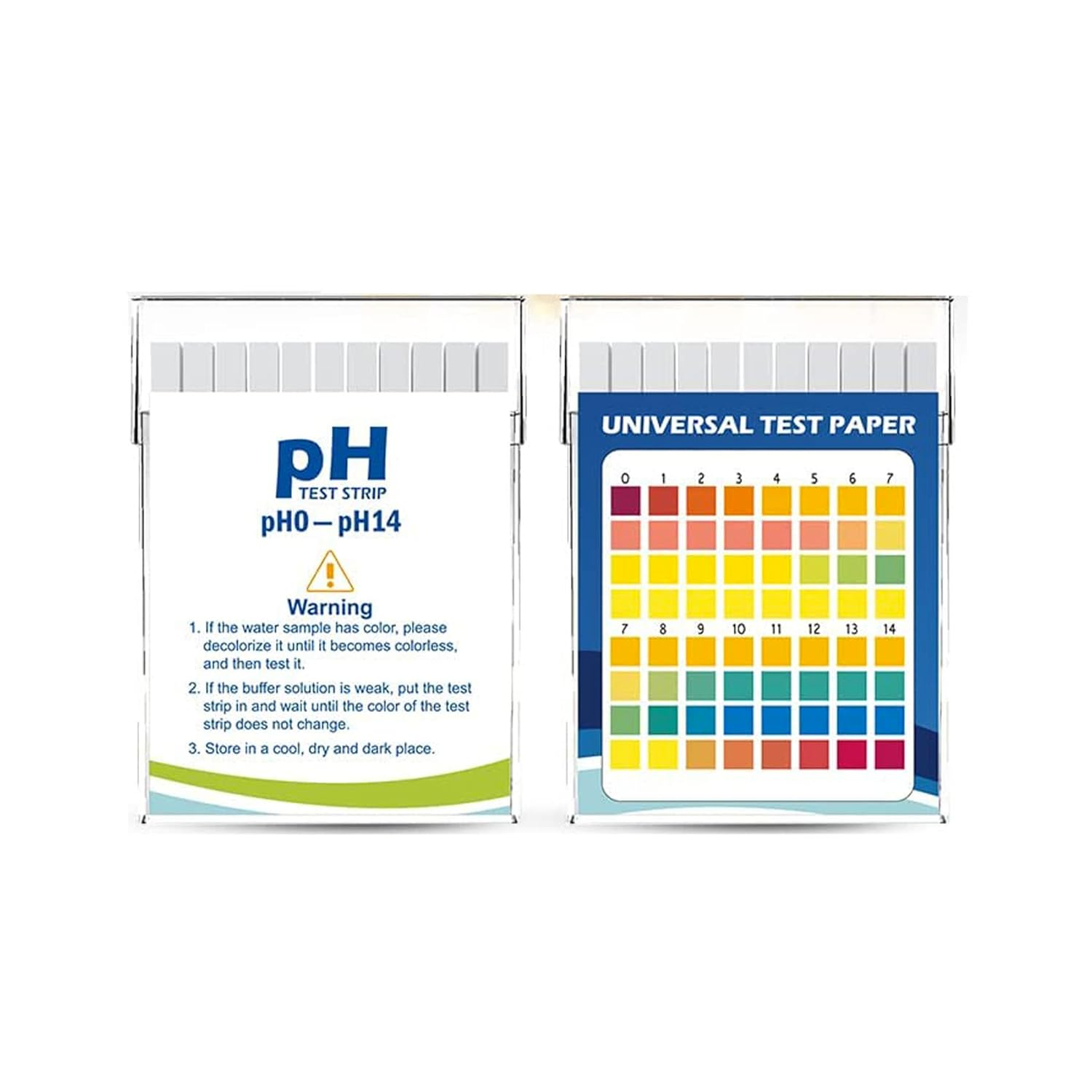 Plastic Ph Test Strips, Universal Application (Ph 0-14), 100 Strips | for Saliva, Soap, Urine, Food, Liquids, Water with Soil Testing, Lab Monitoring, Etc.