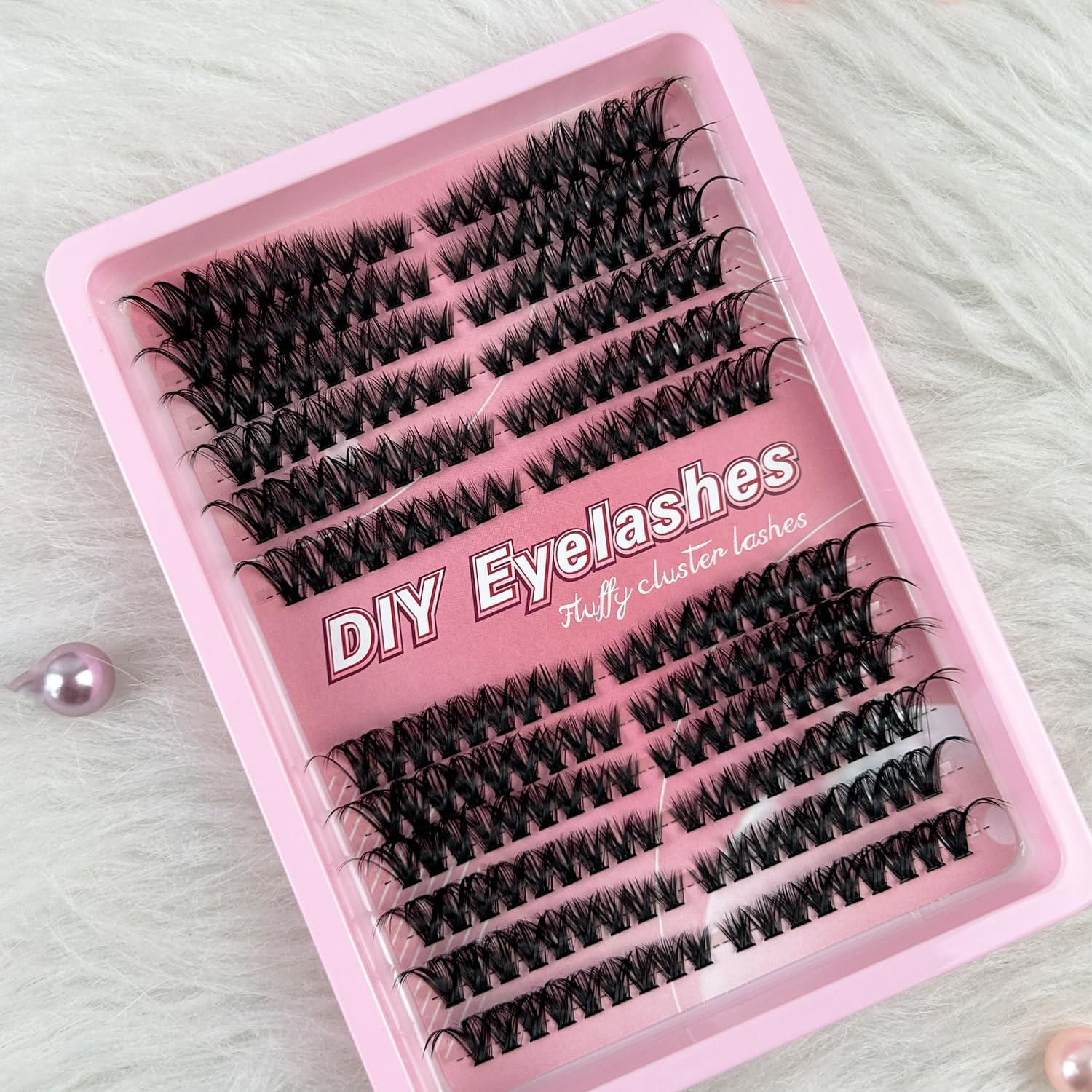 Cluster Lashes Lash Extension D Curl 50D 216Pcs Lash Clusters Individual Lashes Soft DIY Eyelash Extensions Mixed Tray Eyelash Clusters Easy Diy Lash Natural Look (50D-0.07D,8-16Mm) image number 4