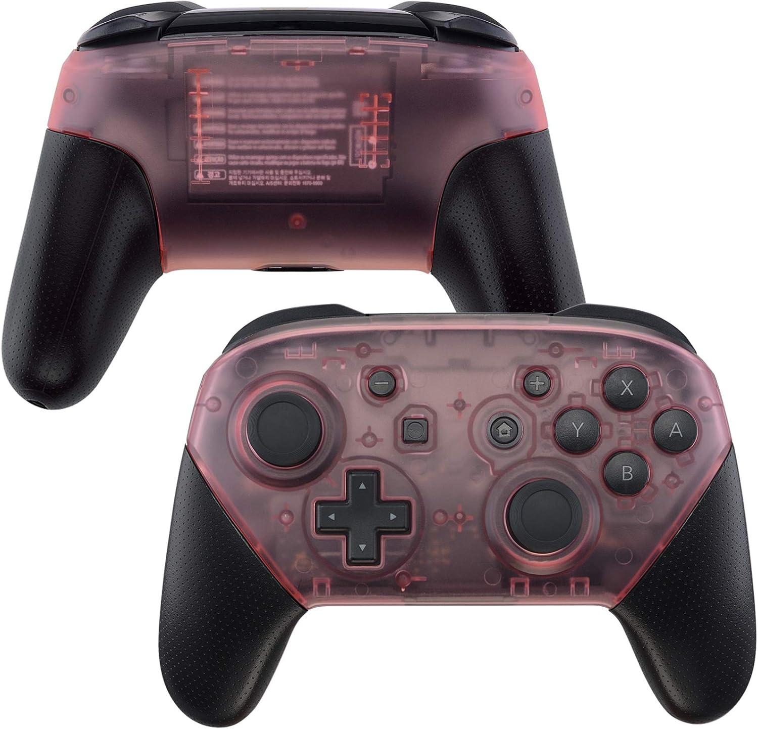 Extremerate Cherry Pink Faceplate and Backplate for Nintendo Switch Pro Controller, DIY Replacement Shell Housing Case for Nintendo Switch Pro - Controller NOT Included