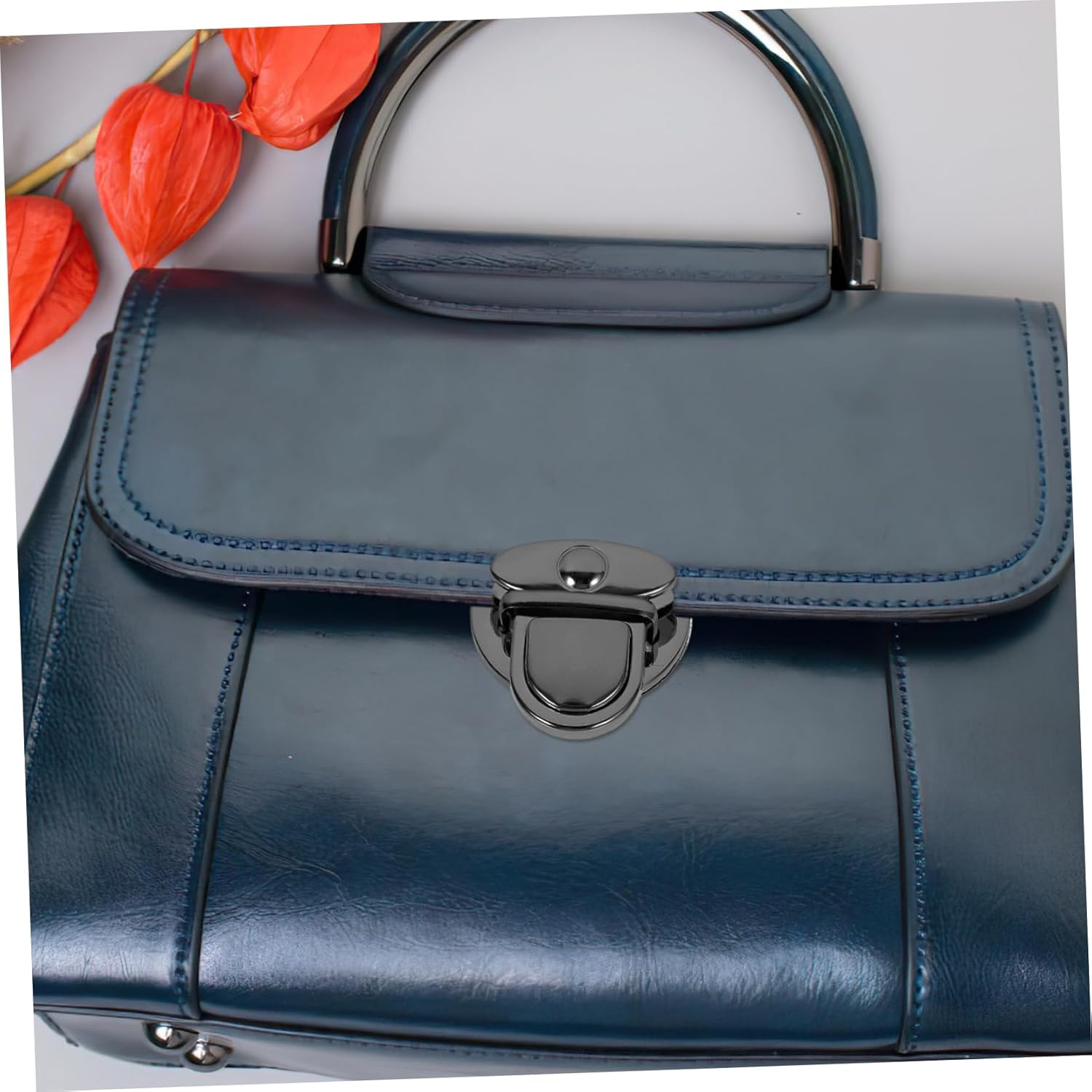 COHEALI 10Pcs Iron round Press Bag Locks DIY Handbag Accessories Gun Black Metal Buckle Set for Purse Making and Craft Supplies image number 2