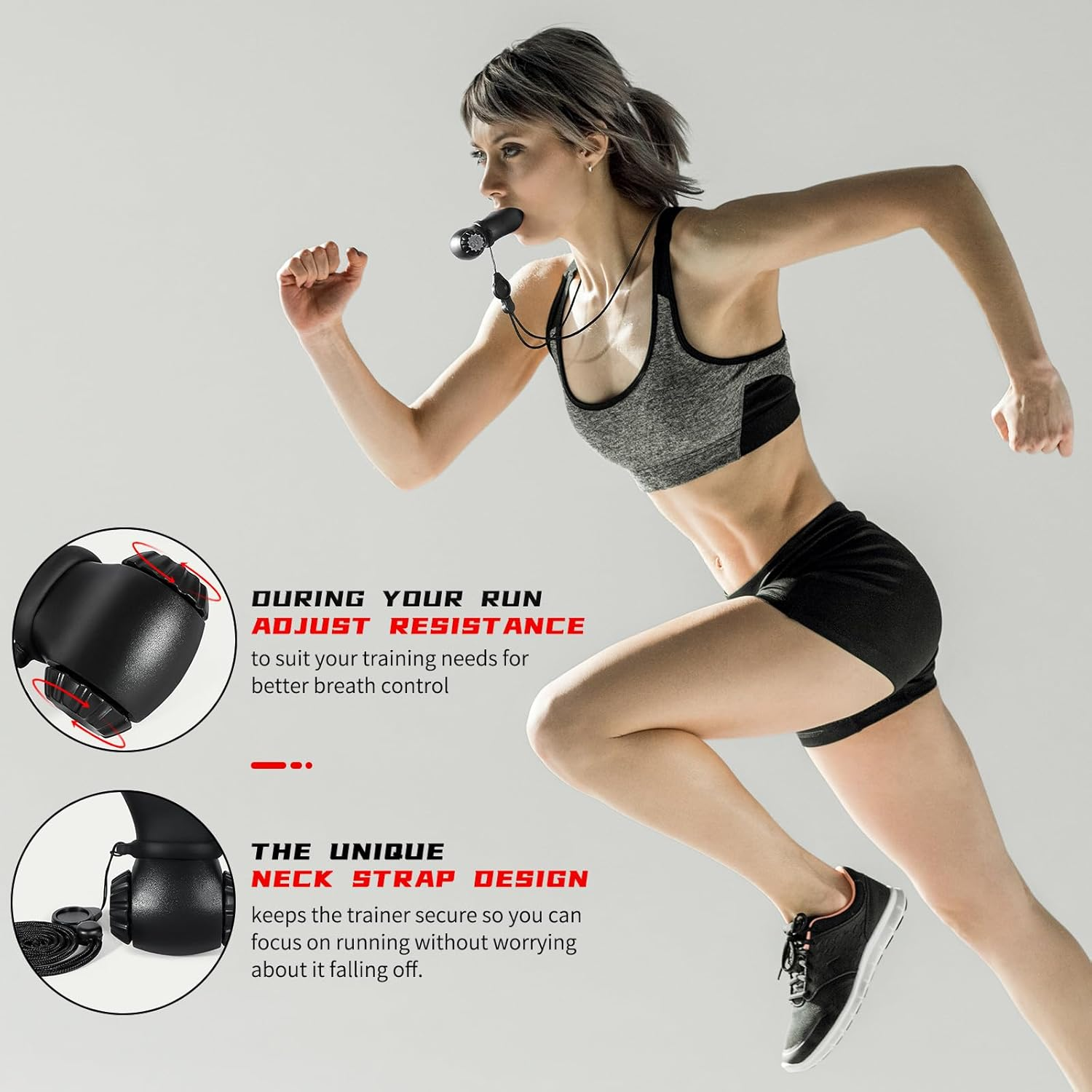 Breathing Trainer for Portable Lung Trainer, Breathing Resistance Trainer for Daily Fitness Training, Breathing Trainer for Lungs Different Fitness Needs & Easy to Clean. image number 2