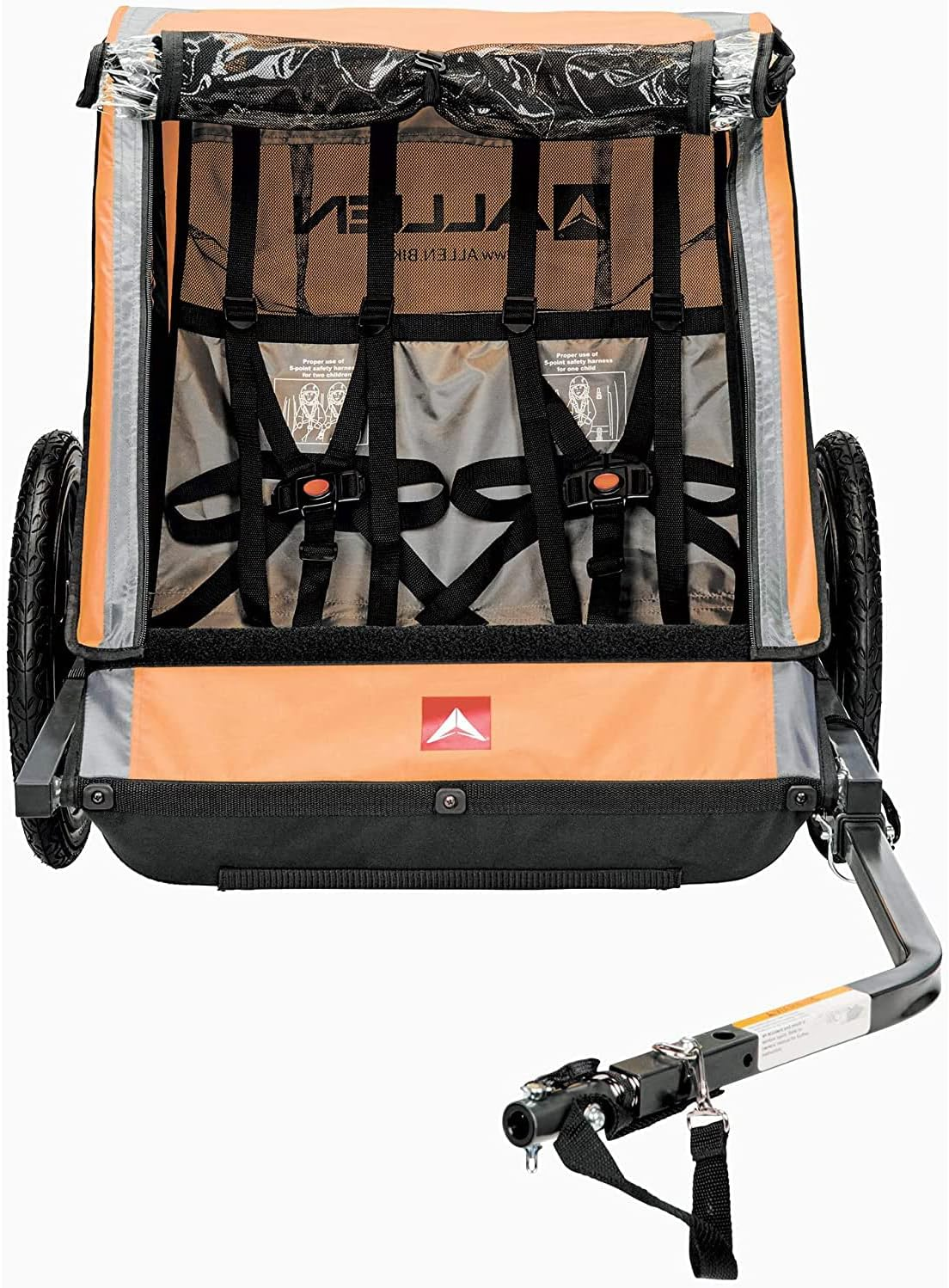 Allen Sports Hi-Viz 2-Child Bicycle Trailer, Model ET2 image number 2