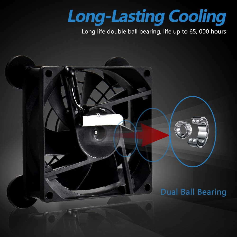 Quiet 80Mm USB Fan, 5V USB Portable Cooling Fan for Flat Panel Xbox DVR Playstation Router TV Receiver Computer Cabinet Cooler image number 3