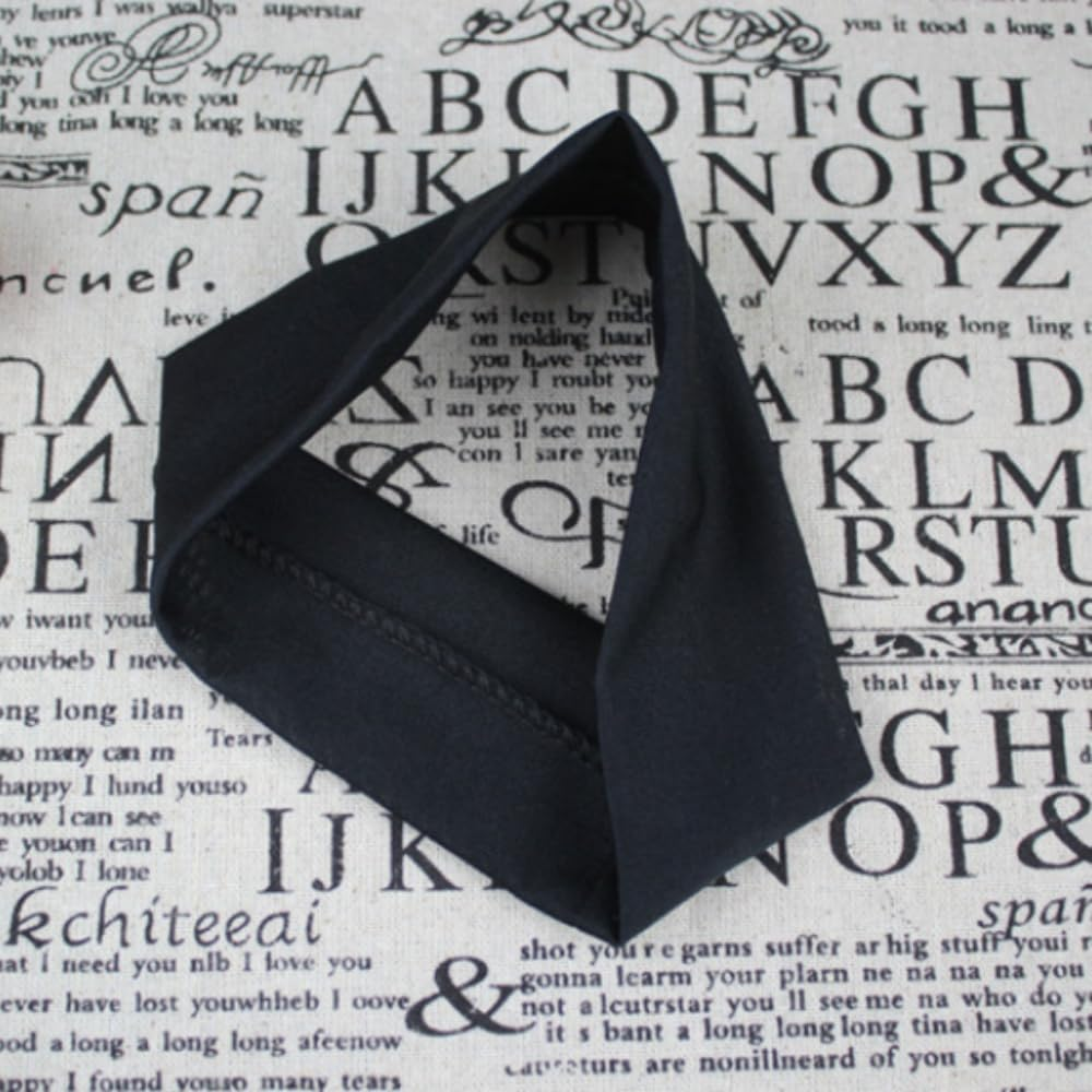 Norhogo 2 X Stretchy Women'S Headband, Black Sports Headband, Elastic Non-Slip Hair Bands, Wide Headband for Yoga, Exercise, Sports, Cycling image number 4