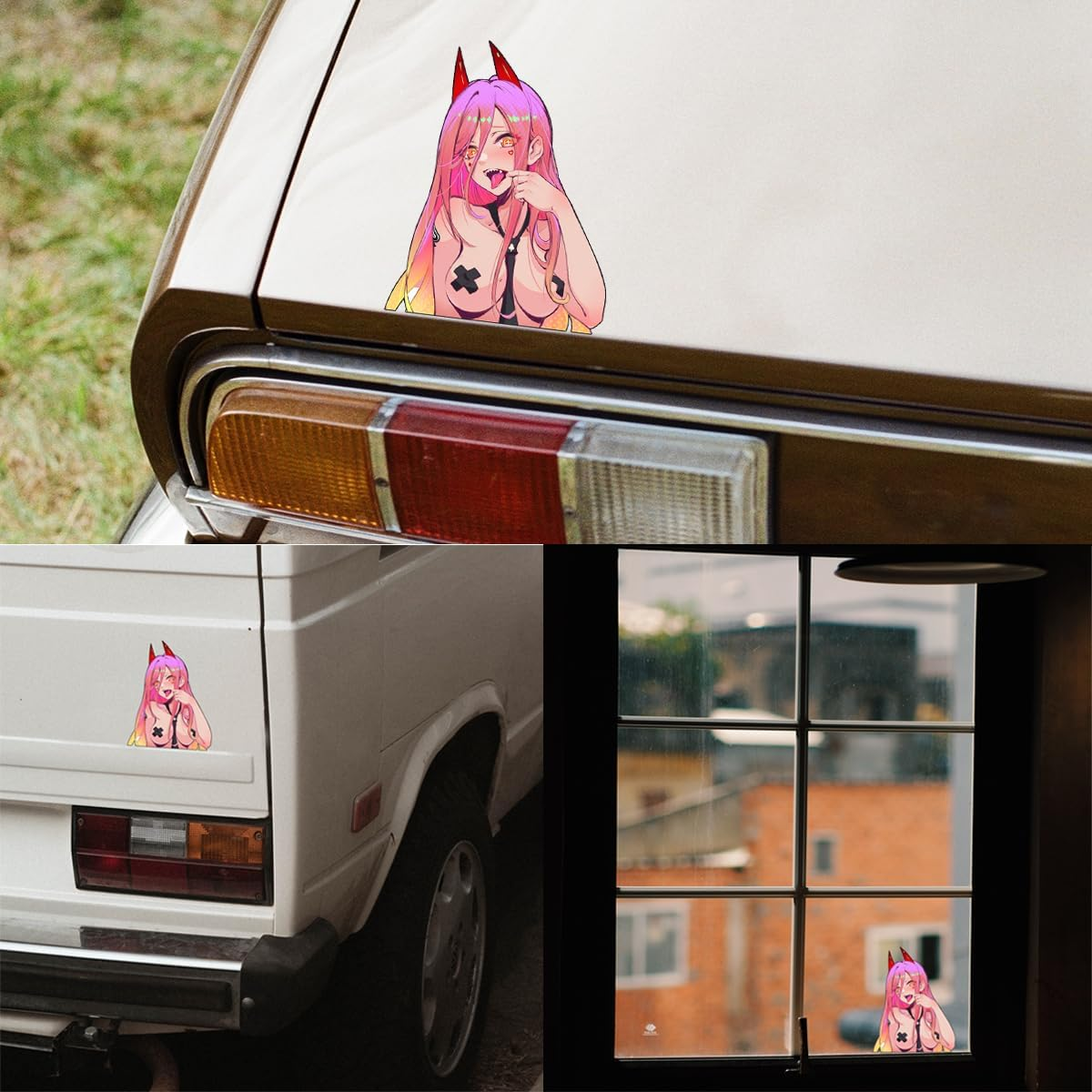 5.1 Inch Anime Car Bumper Decal Cartoon DIY Decoration Window Trunk Motorcycle Laptop Fuel Tank Cap Luggage Waterproof Stickers image number 3