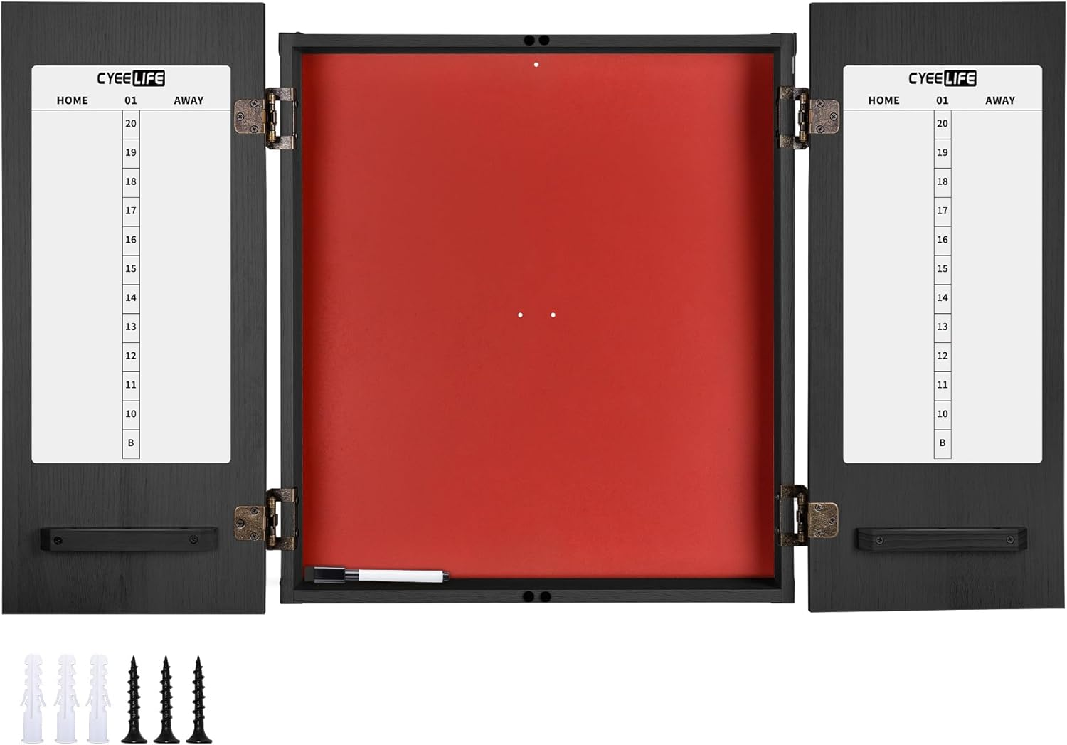 Cyeelife Dartboard Cabinet for Steel Tip Dartboard,Wall-Mounted image number 1
