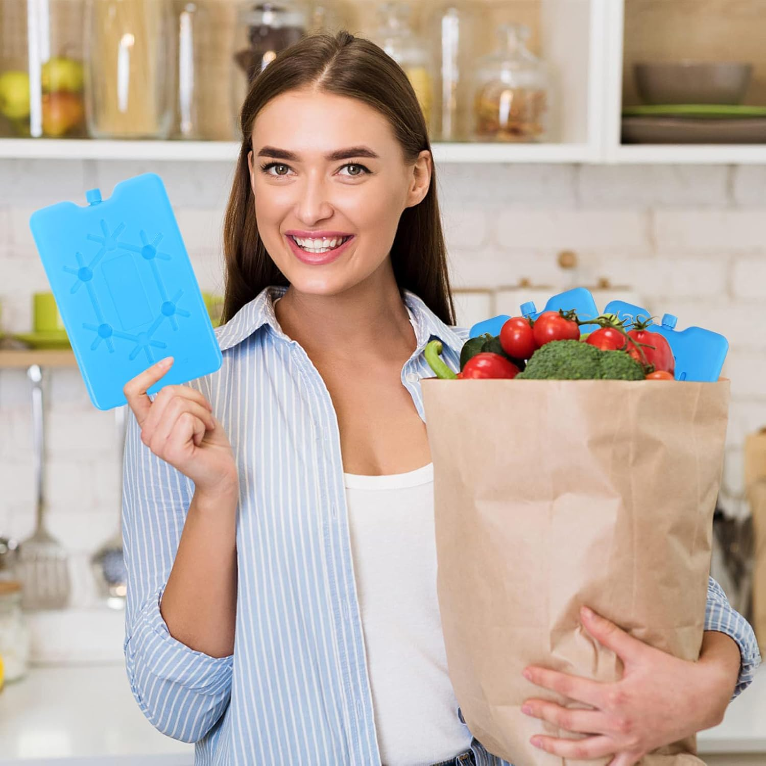 Alipis 4Pcs Packs Fresh Ice Box Lunch Box Ice Pack Ice Packs Reusable Ice Pack Freezer Blocks Cooler Ice Bag Ice Pop Bags Ice Blocks Breastmilk Freezer Bag Lunch Boxes Plastic image number 6