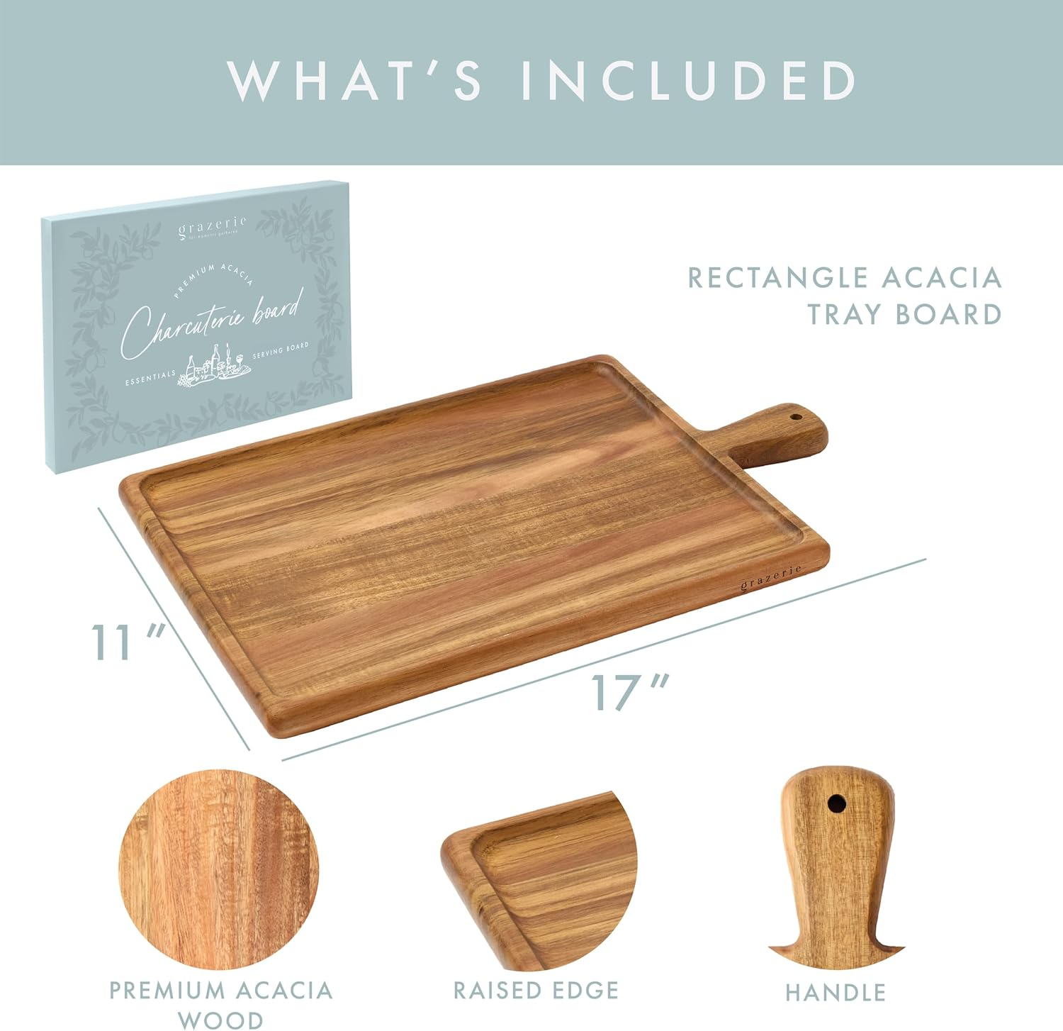 Grazerie Charcuterie Board - Paddle Tray Acacia image number 1