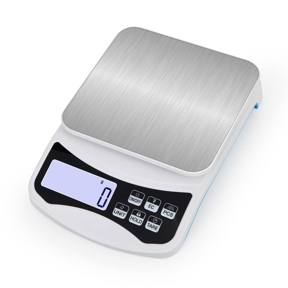 Disenkelubo Kitchen Scale, 10 Kg Capacity, Precision to 1 G, Backlit LCD, Multiple Units, Tare, Hold, Power Saving Mode,Digital Postal Scale image number 3