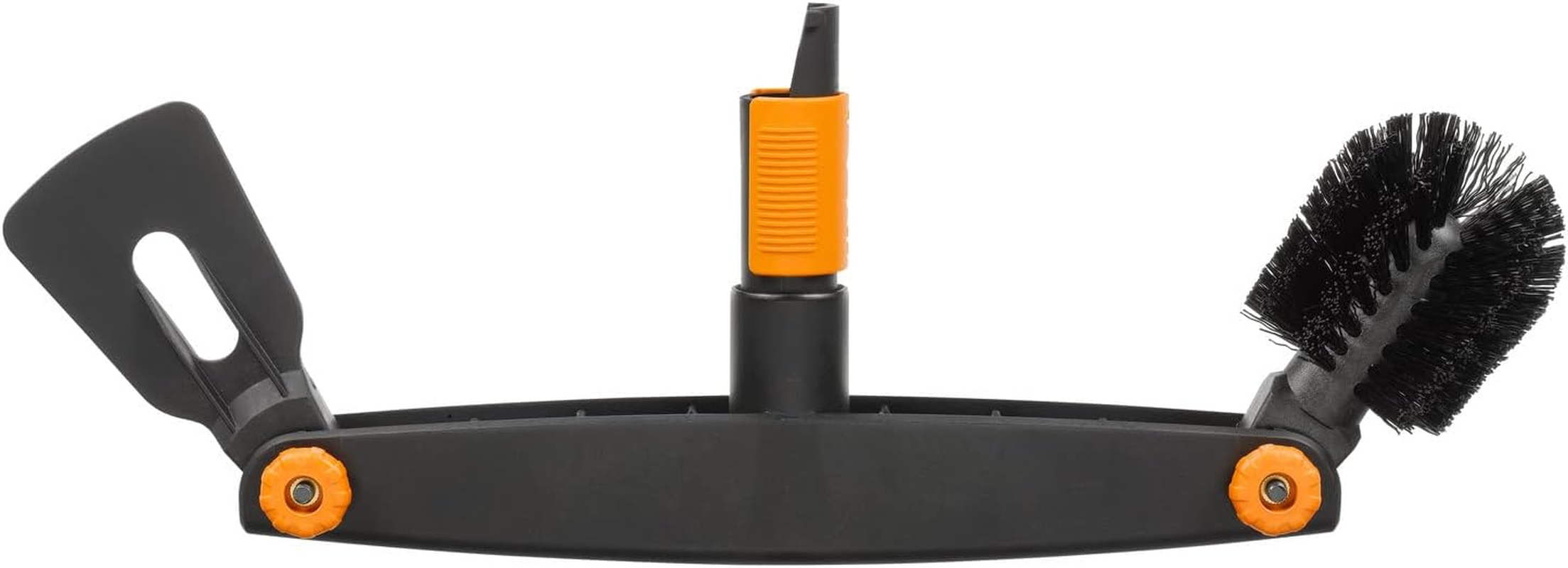 Fiskars Gutter Cleaner with Individually Adjustable Brush and Scraper, Width: 4.5 Cm, Black/Orange, Quikfit, 1001414 image number 3