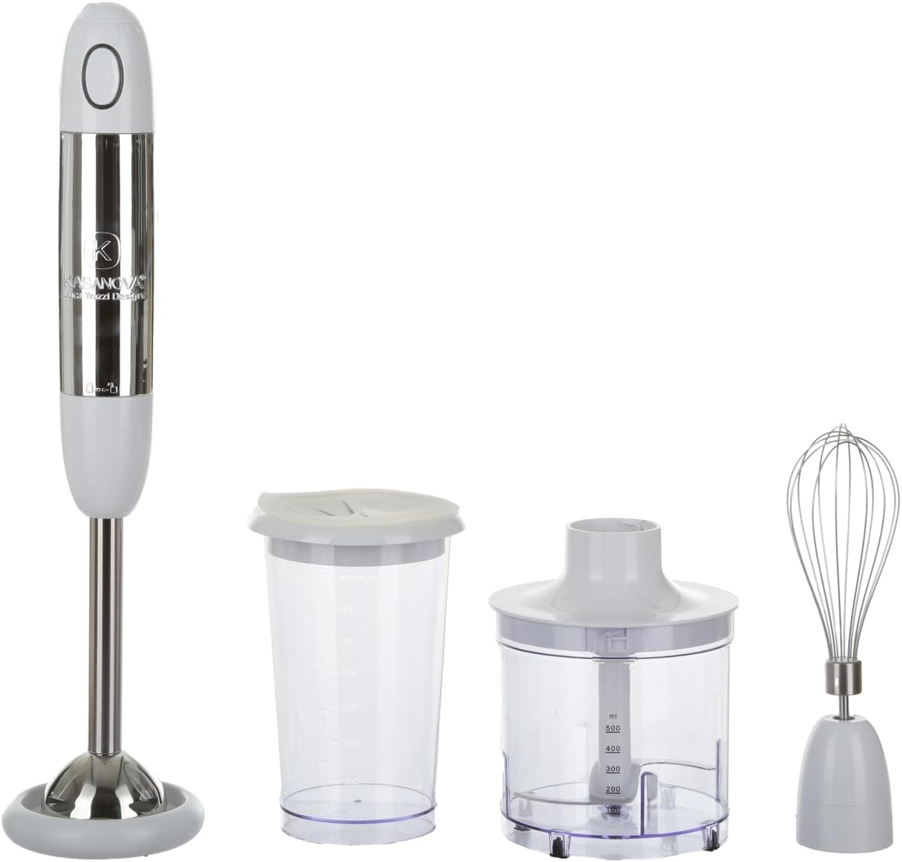 Kasanova Trazzi W400 Submersible Mixer Set White Chrome, ABS Plastic Stainless Steel 18/10 Polypropylene Electronic Components image number 1