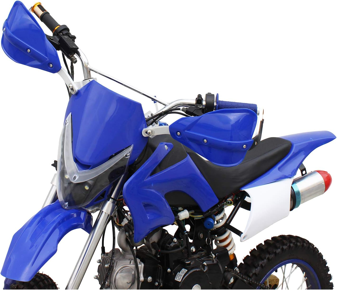 Powermotor Motorcycle Universal Handguards Aluminum Hand Guards Brush Bar for off Road ATV Yamaha Kawasaki Suzuki for Honda Motocross Dirt Bike Enduro -Black- 7/8" 22Mm and 1 1/8" 28Mm (Blue) - Black image number 4