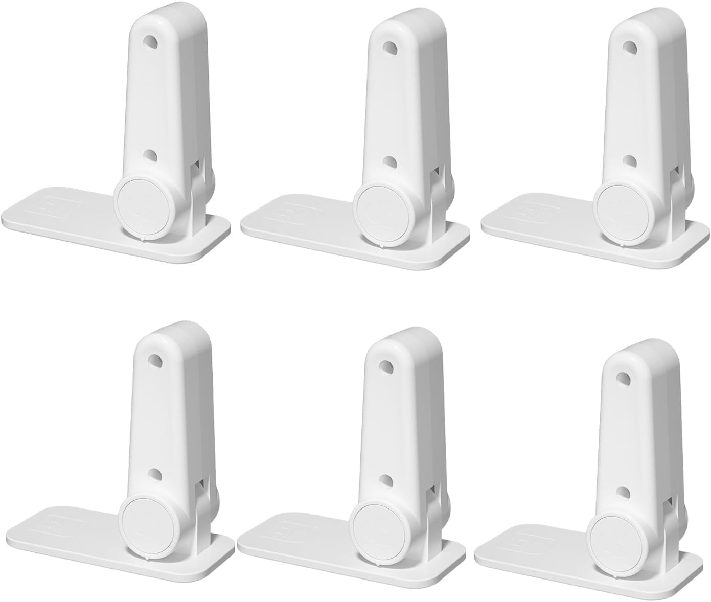 Meichoon 6 Pack Child Proof Door Lever Lock Durable ABS with Adhesive Backing Door Knob Child Proof White