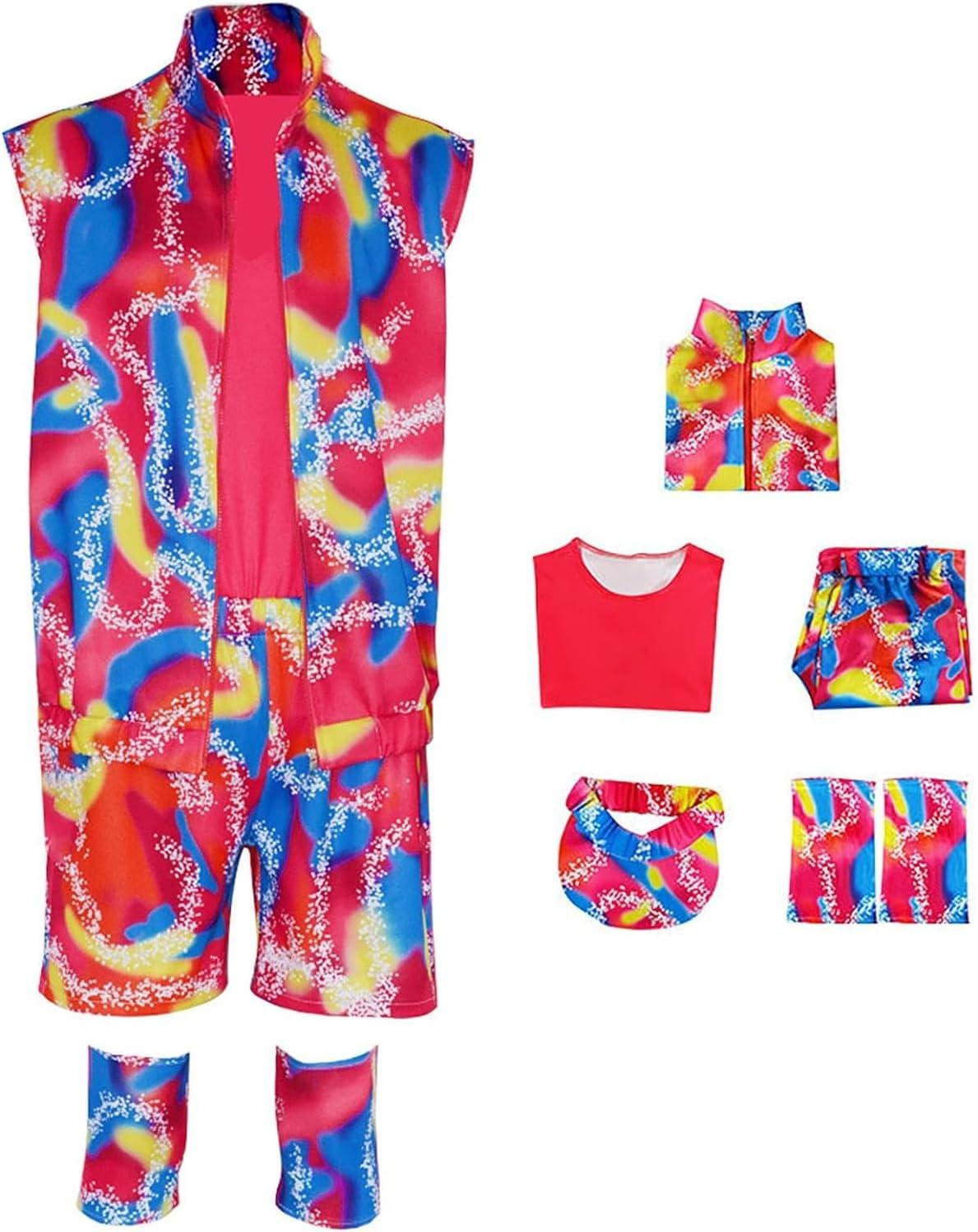 Retro Sportswear Outfits | Retro Sportswear Set - Comfortable Men Button down Shirt for Disco Party Retro Summer Party image number 3