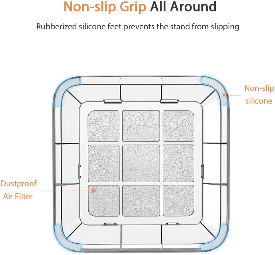 JEMACHE Desktop Stand for Mac Mini 2010-2023 M1 M2 Pro, Mac Studio M1 M2 Max/Ultra (Clear) image number 2