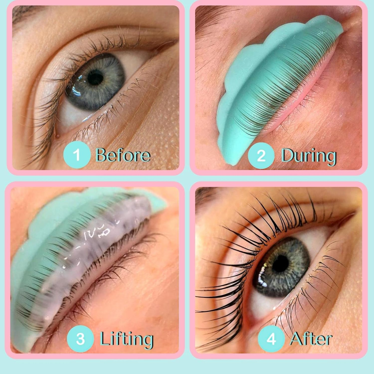 Liber Beauty Lash Lift Pads,Diy Eyelash Lift Pads,Eyealsh Perm Rods,Lash Lifting at Home 10 Pcs Eyelash Curler Pads 5 Size SMM1M2L Reusable Soft Silicone Shields (Colorful-Lift Pads(5Pair)) image number 6