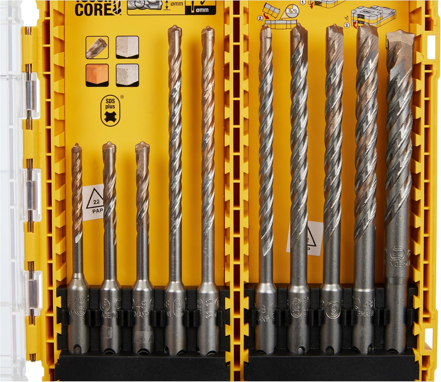 DEWALT 10PC SDS plus Extreme 2 Set image number 1