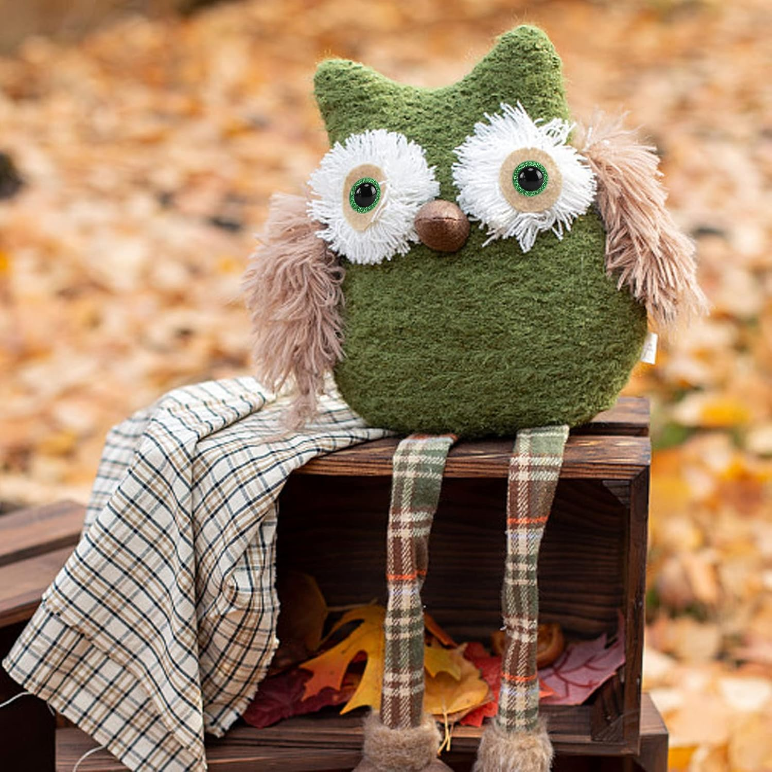 70 Pieces Large Safety Eyes, Sourceton Animal Glitter Plastic Eyes for DIY of Puppet, Bear, Crafts Doll Making Supplies (7 Color, Each 10) image number 1